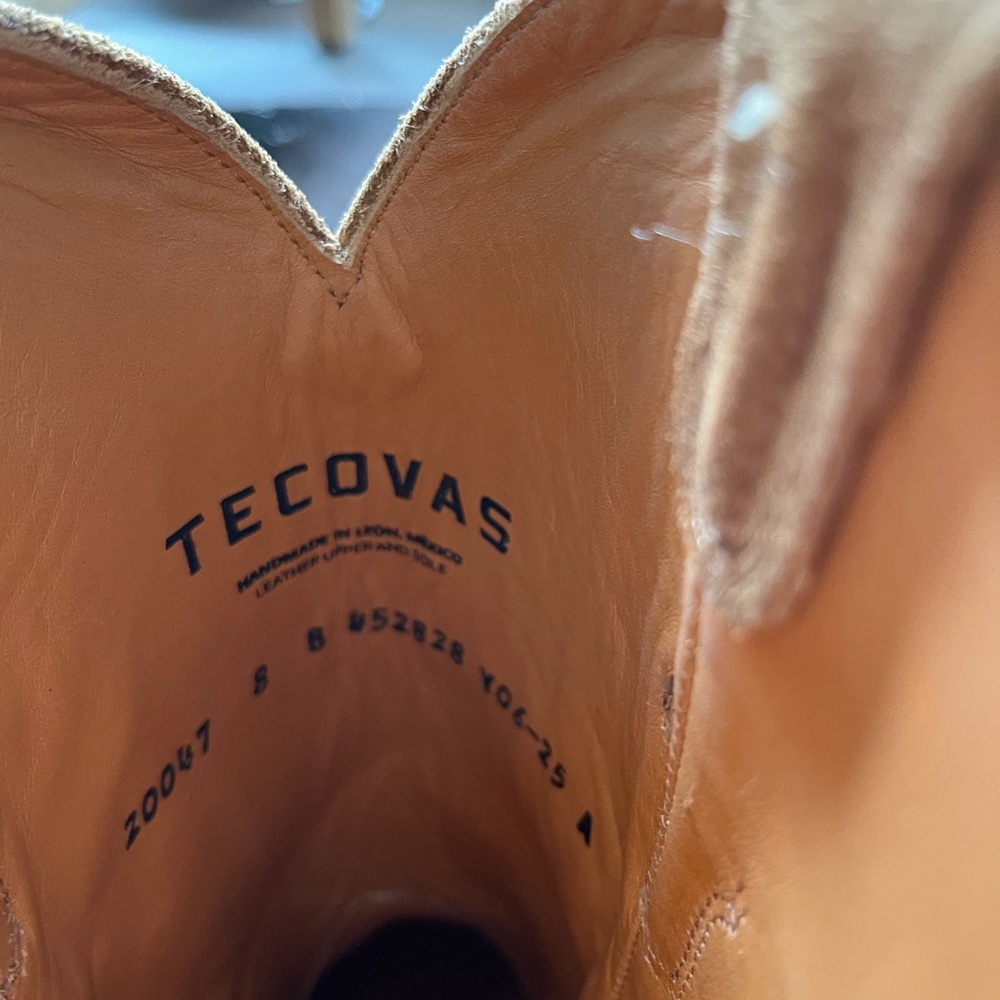 Tecovas women’s The Jamie cowboy boots caramel suede size 8 - Picture 4 of 11